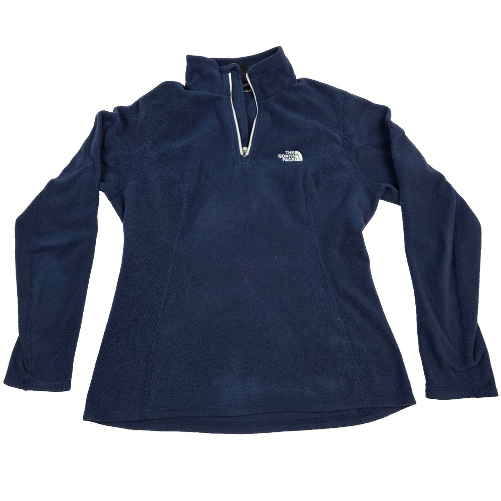 The North Face Fleece Pullover‎ Womens Small Blue Quarter Zip